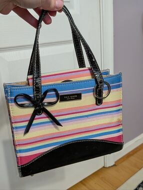 kate spade Multicolor Striped Canvas Tote